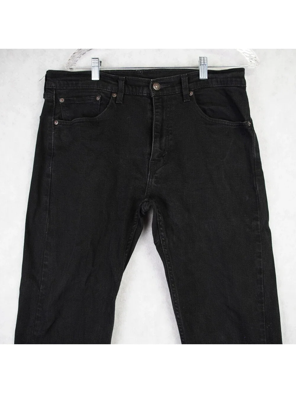 Levi's 505 Regular Fit Straight Jeans Men's Size 33x28(Tag 33x30) Black Cotton